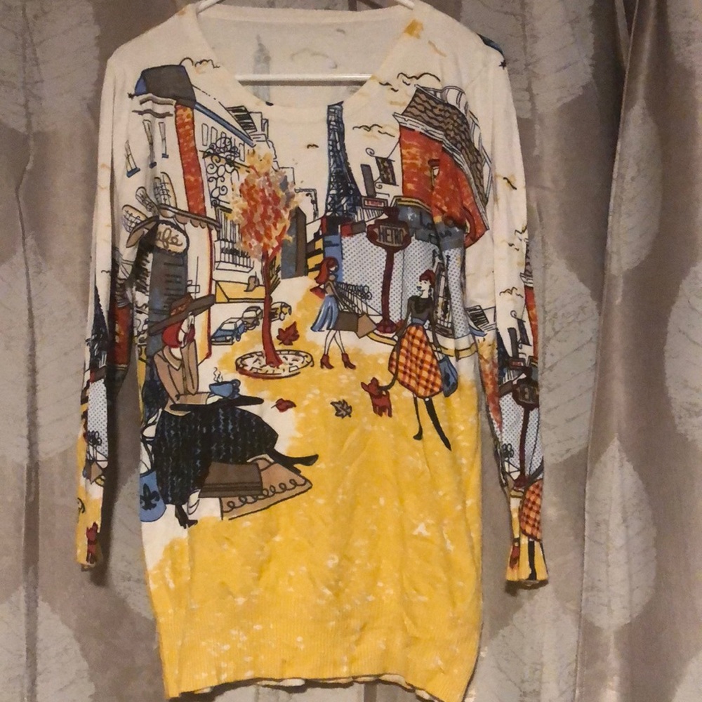 Paris in the fall long sweater